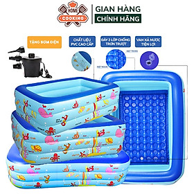 Mua Hồ bơi cho bé  bể bơi thành cao bơm hơi tại nhà cho bé 3 tầng nhiều kích thước  chất liệu cao cấp có đế chống trượt