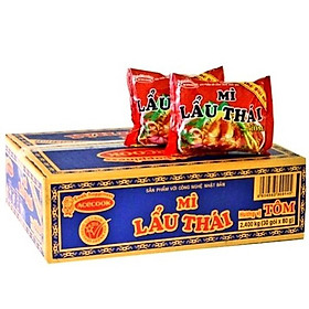 Thùng 30 gói mì lẩu thái hương vị tôm 80g