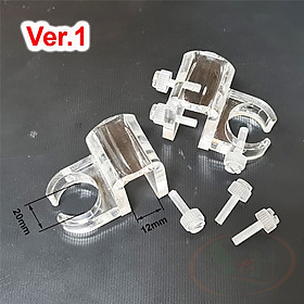 Kẹp ống in out mica DIY giữ cố định ống dây in out lọc thùng bể cá tép thủy sinh