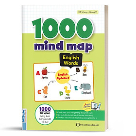 Sách - 1000 Mind Map English Words – 1000 từ vựng tiếng Anh bằng sơ đồ tư duy - Học Kèm App Online - MC