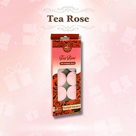 Hộp 10 nến tealight thơm Tím / Lavender (Hương oải hương) Tea Rose – Hương trà hoa hồng Nến Thơm Thư Giãn - HAPPY