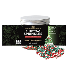 Bông Đường Nhiều Màu Trang Trí Giáng Sinh Noel Havafood Hủ 100g – Noel Theme Candy Sprinkles