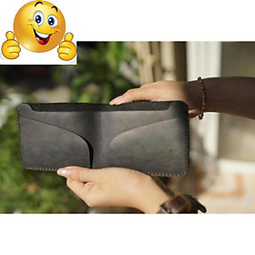 VÍ SIMPLE DA BÒ THẬT ĐEN TUYỀN - CHÍNH HÃNG RAM LEATHER .