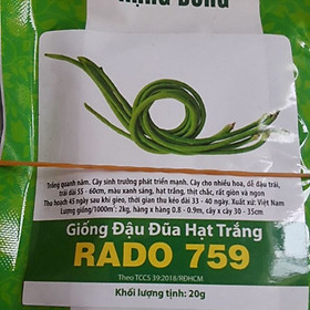 Hạt giống đậu đũa chịu nhiệt rạng đông gói 20gram - shop hạt giống ba miền chịu nhiệt
