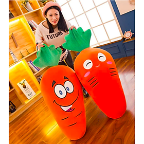 Gấu bông cà rốt vui vẻ đáng yêu - Size từ 65cm đến 85cm - Quà tặng gấu bông cà rốt êm mịn cho bé