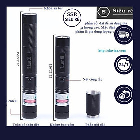 Mua Đèn Laser Siêu Mạnh-Đèn Laser 303 Tia Sáng Xanh Bảng Nâng Cấp 2021 (PD7899)
