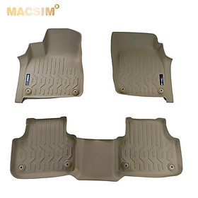 Thảm lót sàn xe ô tô AUDI Q7 2019+ đến nay Nhãn hiệu Macsim chất liệu nhựa TPV cao cấp màu be