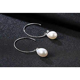 Bông tai ngọc trai hình vòng cung BT188