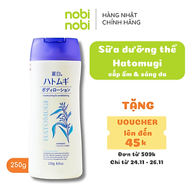 Kem/ Sữa dưỡng thể Body làm sáng da Hatomugi chiết xuất hạt Ý Dĩ 250g