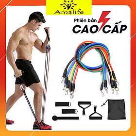 Bộ 5 Dây Ngũ Sắc Đàn Hồi Tập Gym, Tập Thể Hình Đa Năng Tại Nhà Amalife