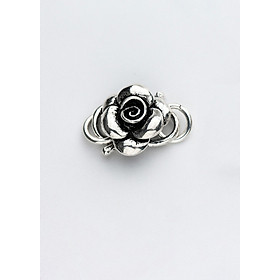 Charm bạc khóa liên kết vòng tay, dây chuỗi hình bông hoa 3 - Ngọc Quý Gemstones