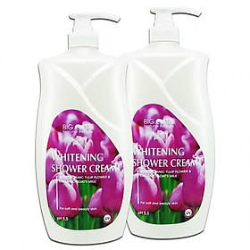 2 Sữa Tắm Whitening Shower Cream With Organic Tulip Flower 1200ml