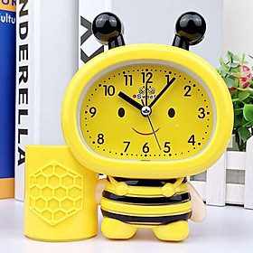 Mua Đồng hồ báo thức hình con ong cho bé để bàn dễ thương có ống cắm bút