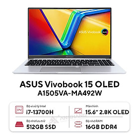 Mua Laptop Asus Vivobook 15 OLED A1505VA-MA492W (Intel Core i7-13700H | 16GB | 512GB | 15.6 inch 2.8K OLED | Win 11 | Bạc) - Hàng Chính Hãng - Bảo Hành 24 Tháng