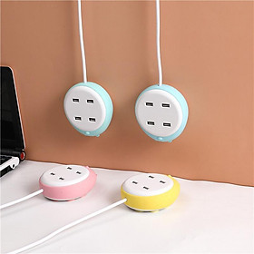 Khuyến Mãi Gấu USB Hút Cắm Sáng Tạo Di Động Đầu Giường 4 Lỗ Cắm Bảng Ký Túc Xá Sinh Viên Xốp Cắm Dây