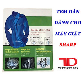 Tem dán dành cho máy giặt SHARP