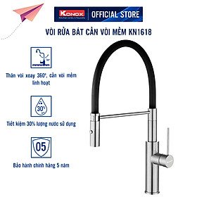 Vòi rửa bát thân mềm Konox, Model KN1618, Inox 304AISI tiêu chuẩn châu Âu