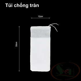 Túi lọc cặn hai lớp dây rút chống tràn lọc phân cặn thô bể cá thủy sinh công nghệ