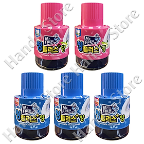 Combo 5 Cốc thả bồn cầu tẩy xanh toilet Mr.Fresh - Hàn Quốc 180g (hàng chính hãng) / 3 Ngàn hoa + 2 hoa Ly
