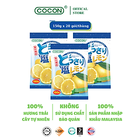 COMBO 3 GÓI KẸO CHANH MUỐI TRUYỀN THỐNG COCON 150G X 3GÓI