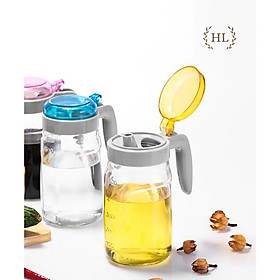 Mua HŨ THUỶ TINH ĐỰNG DẦU ĂN CÓ NẮP ĐẬY CHÍNH HÃNG LILAC 650ml | VỊT MẮM NẮP CHỤP | BÌNH THỦY TINH ĐỰNG DẦU CHỊU NHIỆT
