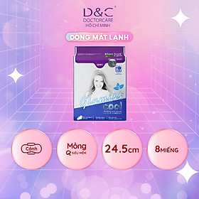 Băng Vệ Sinh Thảo Dược Glamiss Cool ban ngày 24cm Siêu mát lạnh đến không ngờ - Gói 8 miếng