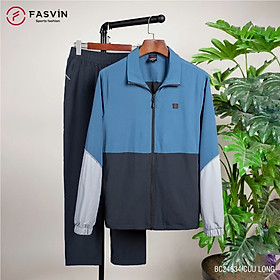 Bộ quần áo gió nam 2 lớp FASVIN BC24634.HN vải thể thao cao cấp lót vải thun hàng chính hãng