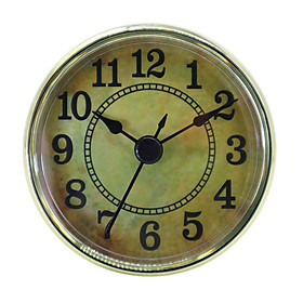 Arabic Numeral Round  Clock Insert Movement  Mechanism Gold Bezel