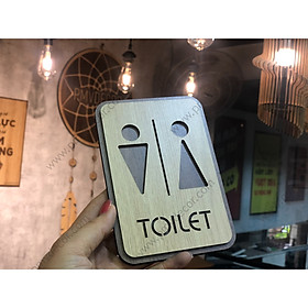 Mua BẢNG WC  KT: 100*150mm Gỗ MDF phủ melamine 2 màu tương phản