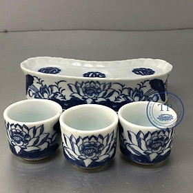 Mua Bộ cúng nước 3 ly men xanh Ngọc HAN682