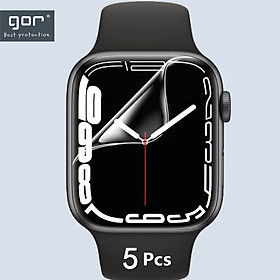 Bộ 5 miếng dán Gor TPU cho Apple Watch Series 4/ 5/ 6/ 7/ 8/ 9/ SE Size 40/ 41/ 44/ 45 mm ( hộp 5 miếng)- Hàng chính hãng