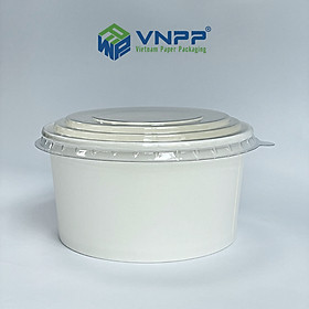 Mua Combo 20 chiếc Tô/bát giấy trắng đựng thực phẩm (Có kèm nắp