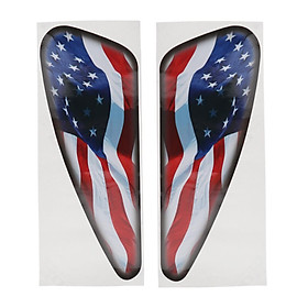 1 Pair US Flag Fuel Gas Tank Stickers Motorcycle Decals For Harley XL883