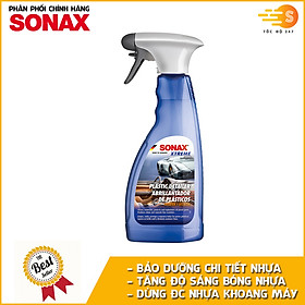 Chai xịt dưỡng nhựa ô tô cao cấp Plastic Detailer Xtreme Sonax 255241 500ml - làm sạch chuyên sâu, bảo dưỡng nhựa, tạo độ sáng bóng cho nhựa