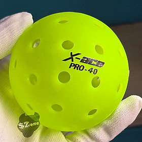 Bóng pickleball X-ace pro 40 chuẩn thi đấu, loại bóng đúc liền khối, 40 lỗ, 26 gram, đường kính 74mm, độ nảy ổn định, độ bền cao