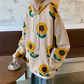 Áo Khoác Hooide Nỉ Bông in Hoa Hướng Dương OF DAY Form Rộng Unisex Nam Nữ Ulzzang, Áo Hoodie Unisex, Áo nỉ có mũ form rộng nam nữ vải Nỉ Bông