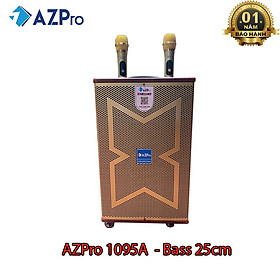 Mua Loa Kéo Di Động Karaoke Công Suất Lớn Azpro 1095A Bass 25cm Có Reverb Tặng Kèm 2 Mic Chống Rú Cực Tốt Hát Liên Tục 5h - Hàng Chính Hãng