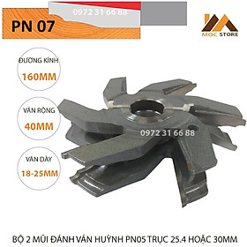Mua BỘ 2 MŨI SOI GỖ ĐÁNH CẶP - MŨI PHAY GỖ TUPY ĐÁNH VÁN HUỲNH PN07 PHI 160MM TRỤC 25.4 HOẶC 30MM. HÀNG VIỆT NAM CHẤT LƯỢNG