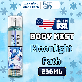 Hình ảnh Body Mist Bath And Body Works Nam Nữ Chính Hãng Moonlight Path, Xịt Thơm Body Toàn Thân Hương Nước Hoa 236ml