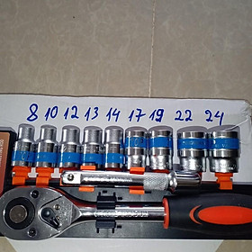 Mua Bộ khẩu tay đảo chiều to 11 chi tiết 1/2 thép CRV cao cấp
