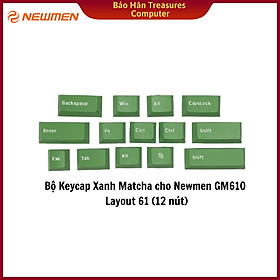 Mua Bộ Keycap Xanh Matcha (PBT  Cherry Profile ) cho Newmen GM610 Layout 61 (12 nút) - Hàng Chính Hãng