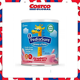[ Date 2025 ]Sữa Pediasure Mỹ Grow & Gain 400g hương Dâu tăng cân tăng chiều cao cho trẻ từ 2-10 tuổi