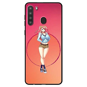 Ốp lưng dành cho Samsung Galaxy A21 mẫu Anime Cô Gái Áo Xanh