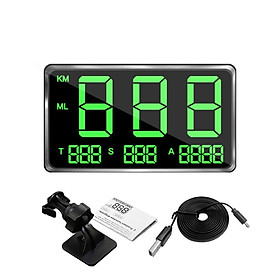 Car HUD Headup Display GPS Digital Speedometer with 4.5 Inch LED Digital Display Support MPH KM/H Overspeed Alarm Fatigue Driving Reminder Speed/Mileage/Altitude/Time Display for Car Truck SUV Motorcycle