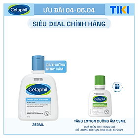 Sữa rửa mặt dịu lành cho da nhạy cảm Cetaphil Gentle Skin Cleanser 250ml