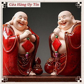 Mua Cặp tượng Di Lặc Chúc Phúc  tượng trang trí đẹp gốm sứ