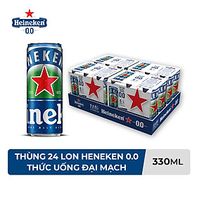 Thùng 24 Lon Thức Uống Đại Mạch Heineken 0.0 330ml