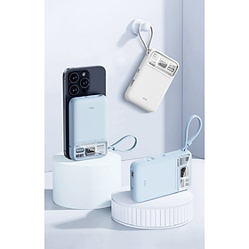 Mua Pin dự phòng Wiwu Wi-P016 Power Bank 10000 mAh cho điện thoại di động  hút từ tính đi kèm cáp công suất cao - Hàng chính hãng