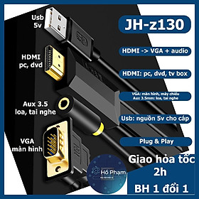 Mua Cáp chuyển HDMI sang VGA có âm thanh - HDMI to VGA Jinghua z130 - Hồ Phạm