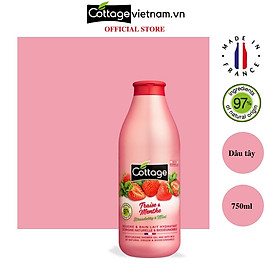 Sữa tắm Cottage của Pháp 750ml, hương Dâu tây